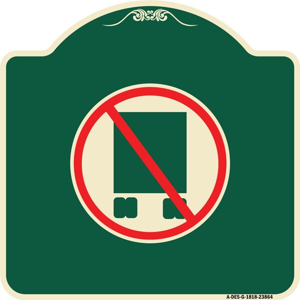 Signmission National Network Prohibited Heavy-Gauge Aluminum Architectural Sign, 18" x 18", G-1818-23864 A-DES-G-1818-23864 - main
